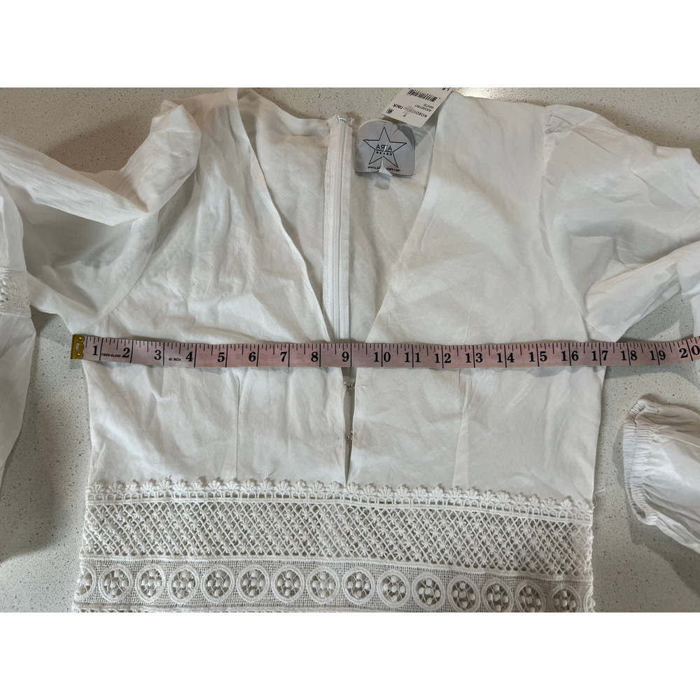 Area Stars Crochet Lace Mini Dress White Size L NWT - Picture 10 of 10